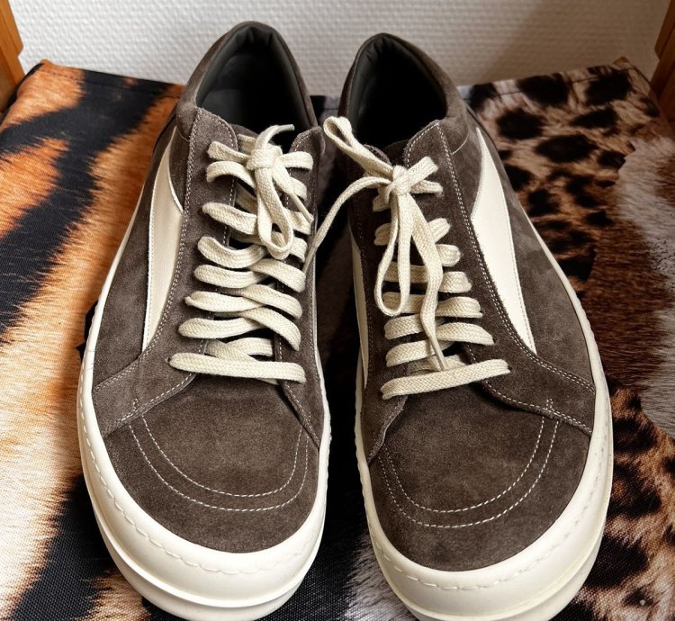 RICK OWENS STROBE SNEAKER VINTAGE DUST BROWN