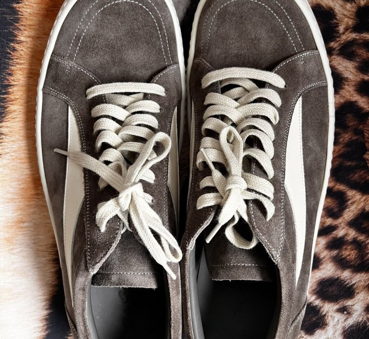 RICK OWENS STROBE SNEAKER VINTAGE DUST BROWN