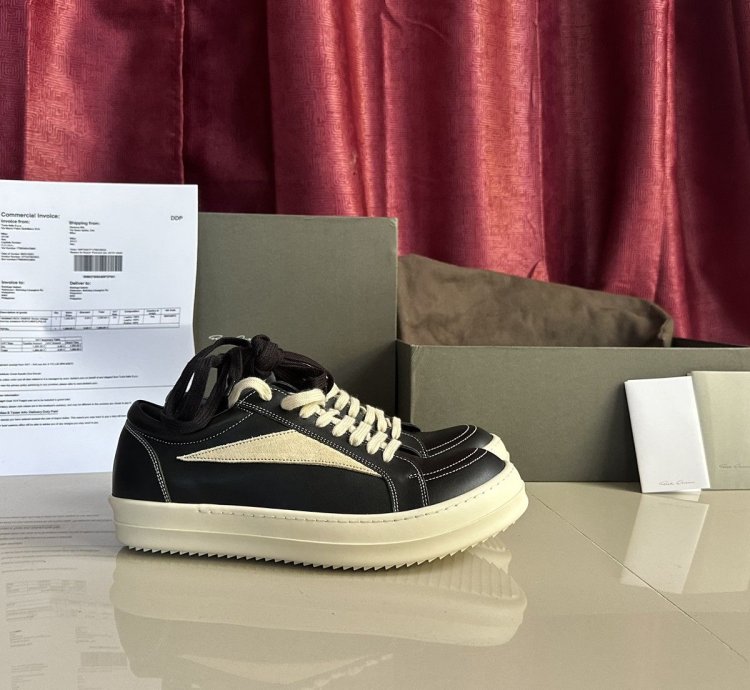 RICK OWENS Strobe vintage low-top sneakers