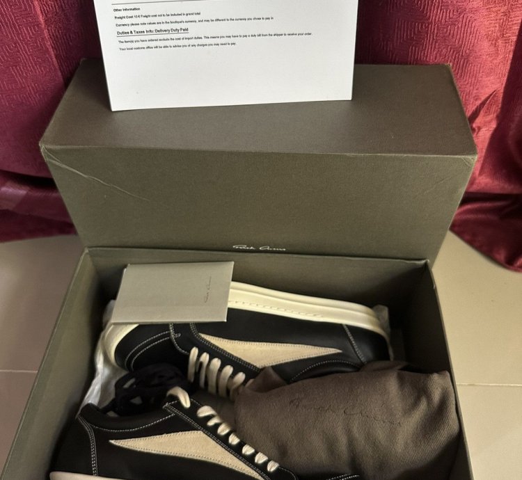 RICK OWENS Strobe vintage low-top sneakers