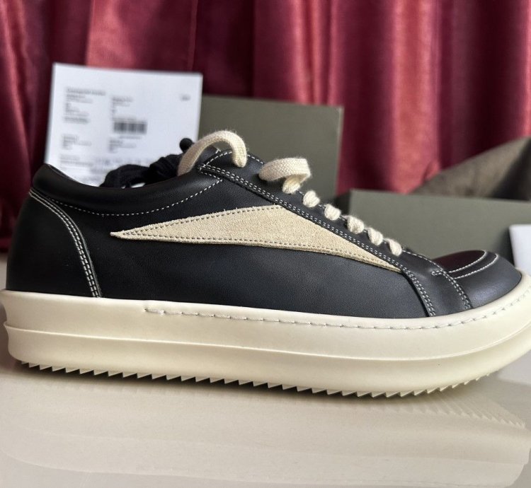 RICK OWENS Strobe vintage low-top sneakers