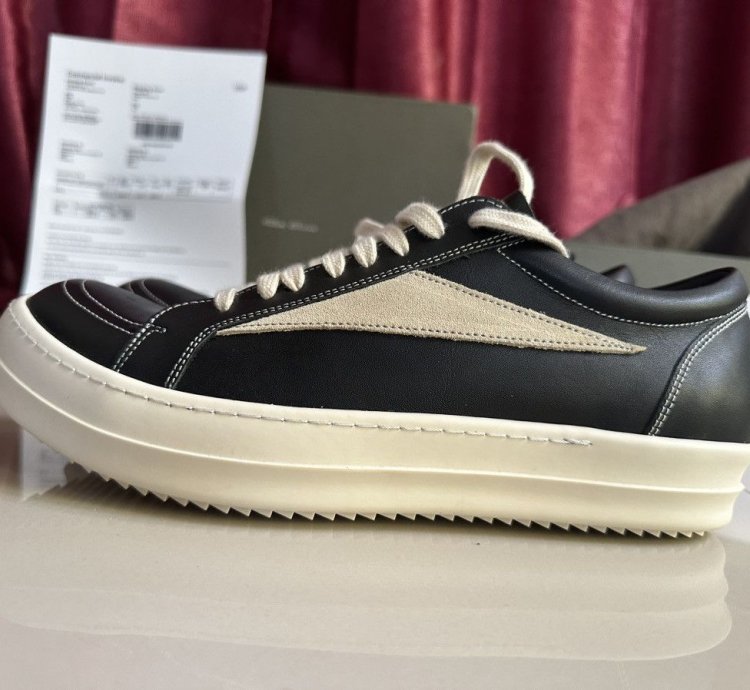 RICK OWENS Strobe vintage low-top sneakers