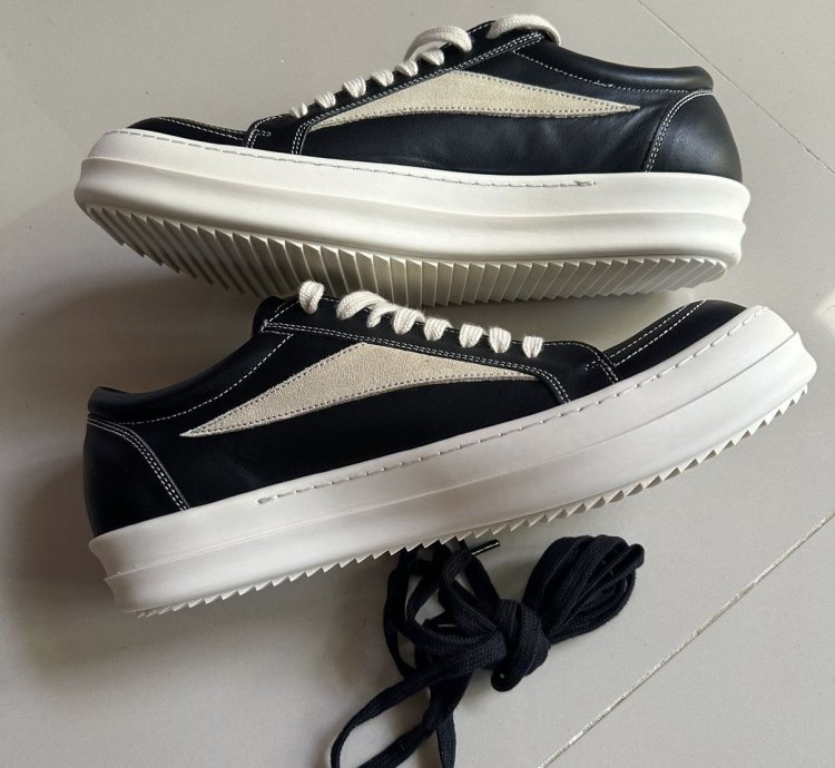 RICK OWENS Strobe vintage low-top sneakers