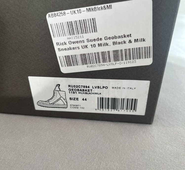 Rick Owens Suede Geobasket