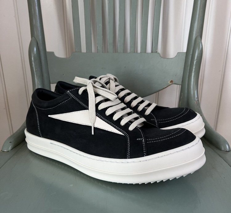Rick Owens Suede Leather Vintage Vans Low Top Sneakers (43)