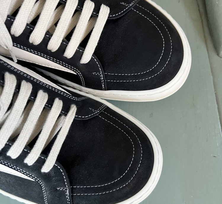 Rick Owens Suede Leather Vintage Vans Low Top Sneakers (43)