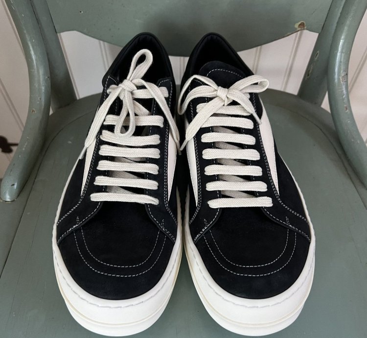 Rick Owens Suede Leather Vintage Vans Low Top Sneakers (43)