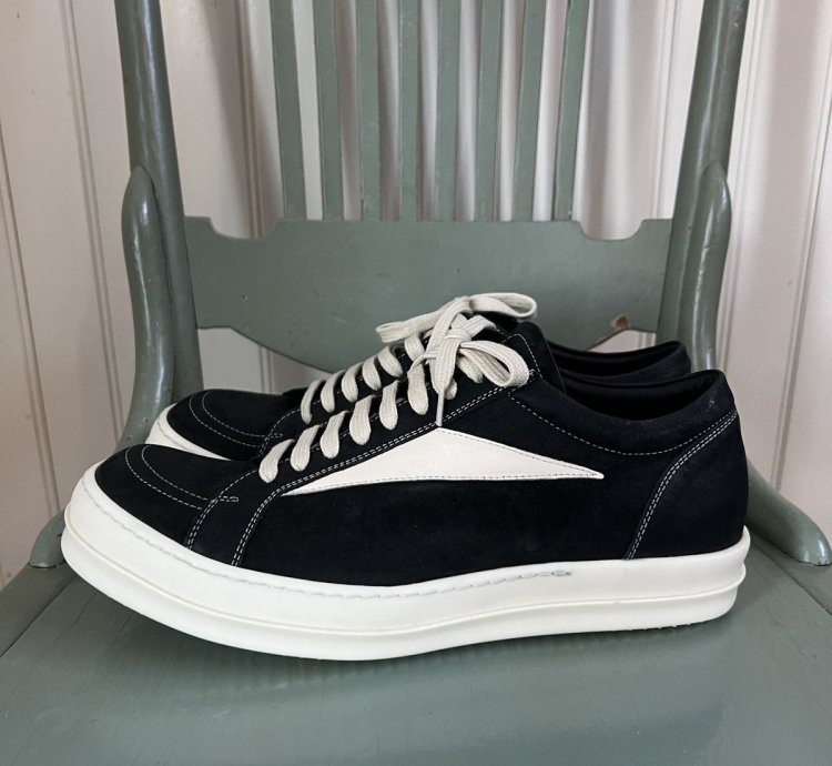 Rick Owens Suede Leather Vintage Vans Low Top Sneakers (43)