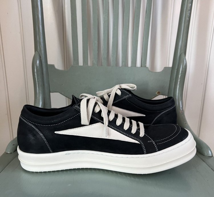 Rick Owens Suede Leather Vintage Vans Low Top Sneakers (43)
