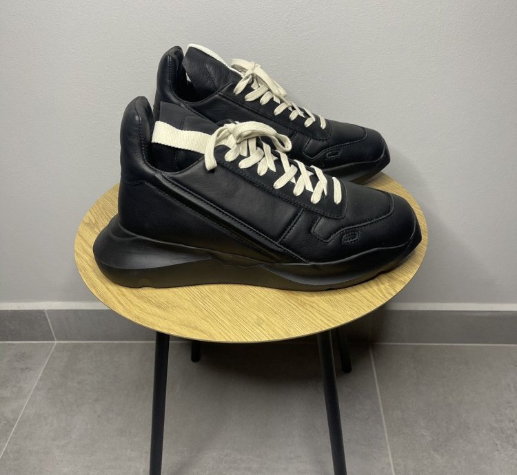 Rick Owens Tripple Black Goth Runners Sneakers