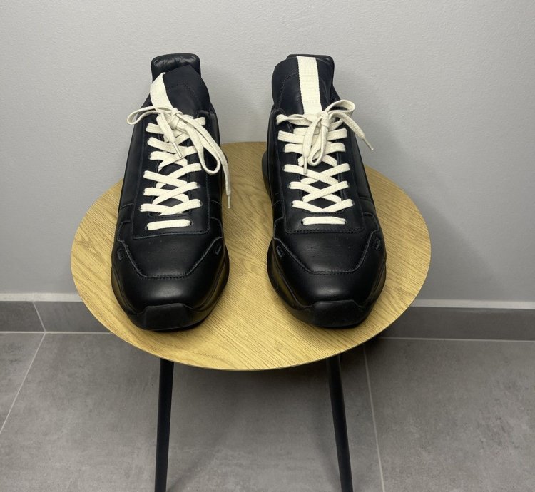 Rick Owens Tripple Black Goth Runners Sneakers