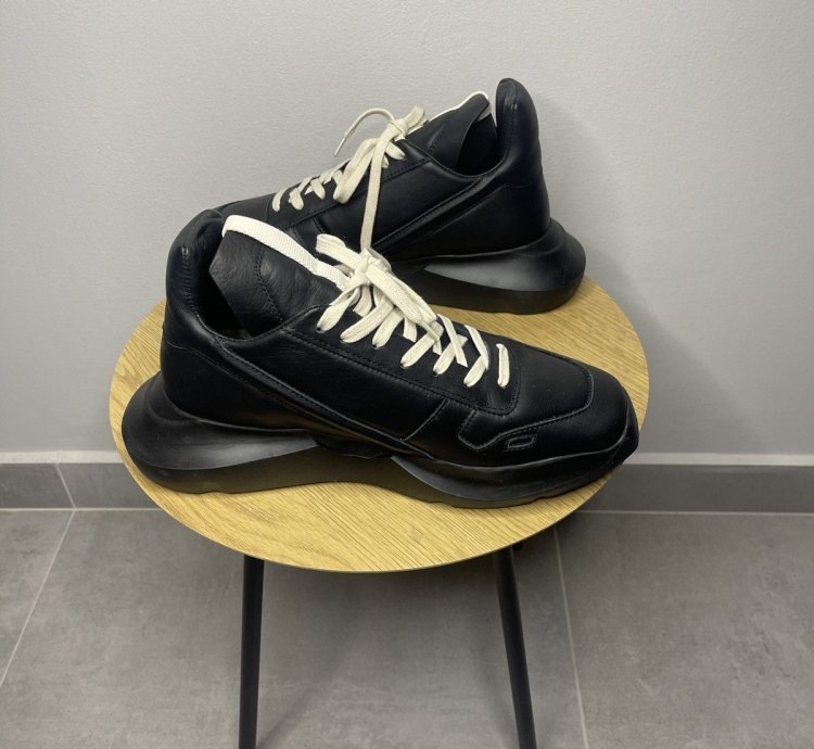 Rick Owens Tripple Black Goth Runners Sneakers