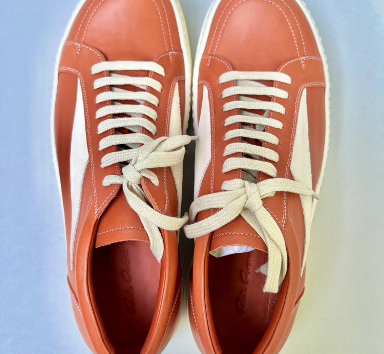 RICK OWENS VANS FW22 STROBE VINTAGE SNEAKER ORANGE