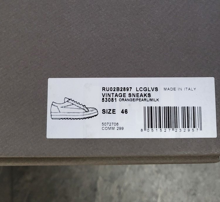 RICK OWENS VANS FW22 STROBE VINTAGE SNEAKERS