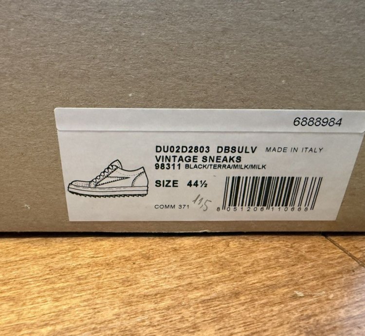 Rick Owens Vintage Black Terra Milk Low