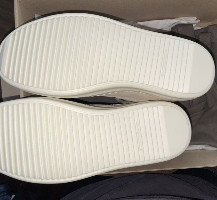 Rick Owens Vintage High Lido doeskin vans sneakers milk