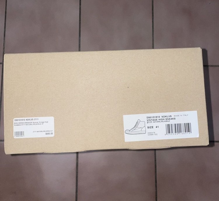 Rick Owens Vintage High Lido doeskin vans sneakers milk