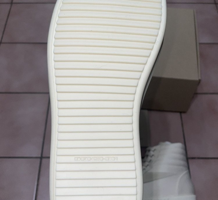 Rick Owens Vintage High Lido doeskin vans sneakers milk