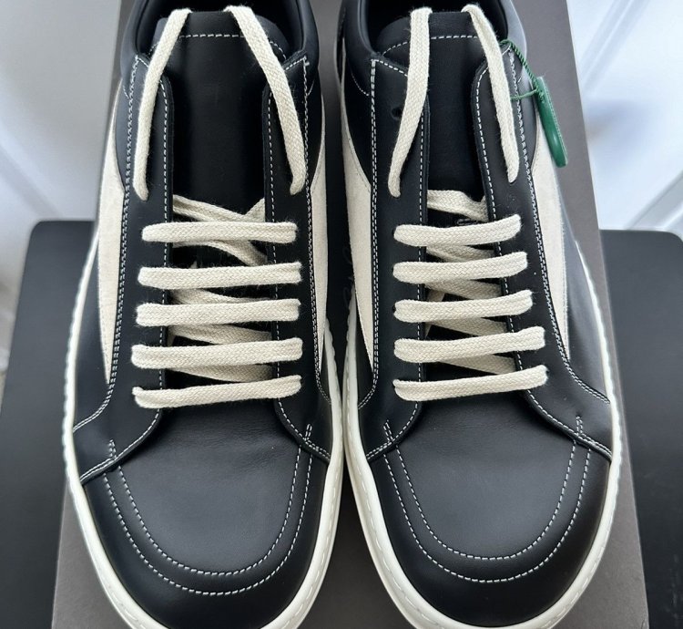 Rick Owens Vintage leather sneakers PELLE Black Ramones