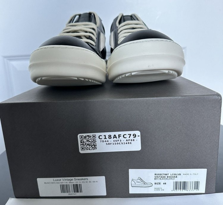 Rick Owens Vintage leather sneakers PELLE Black Ramones