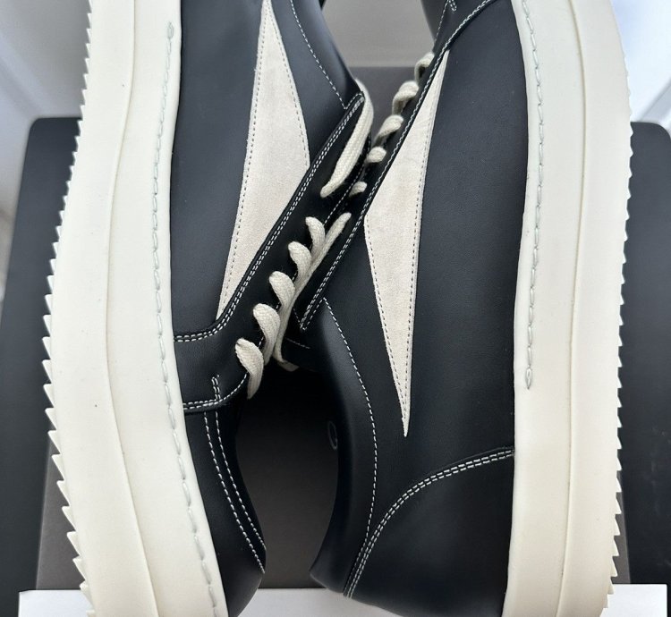 Rick Owens Vintage leather sneakers PELLE Black Ramones