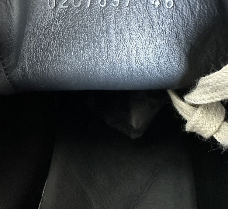 Rick Owens Vintage leather sneakers PELLE Black Ramones