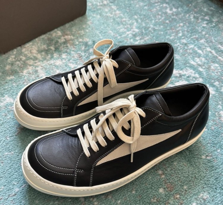 Rick Owens Vintage Leather Sneakers Sz 42
