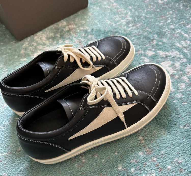 Rick Owens Vintage Leather Sneakers Sz 42