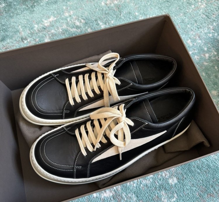 Rick Owens Vintage Leather Sneakers Sz 42