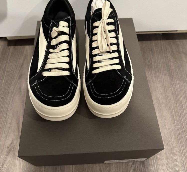 Rick Owens Vintage Low Vans Black Milk Size 39