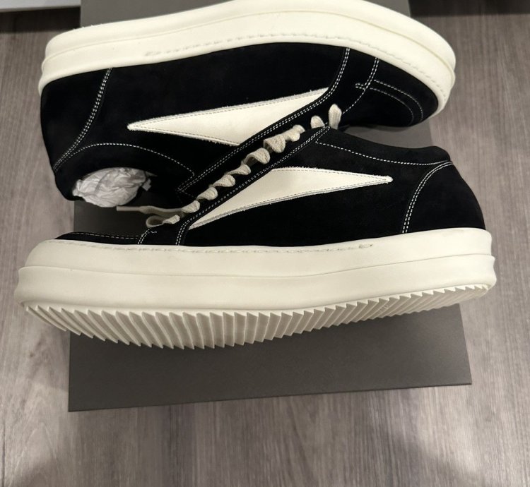 Rick Owens Vintage Low Vans Black Milk Size 39