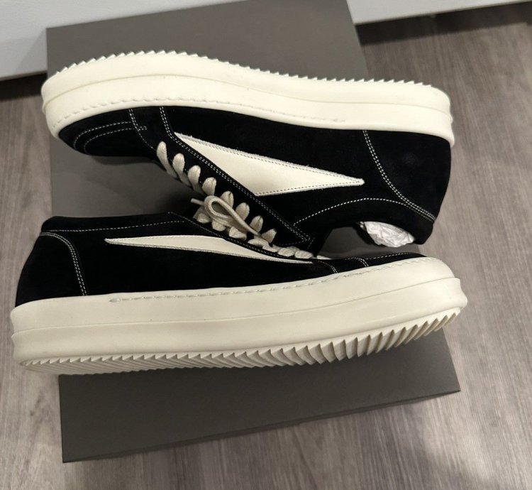 Rick Owens Vintage Low Vans Black Milk Size 39