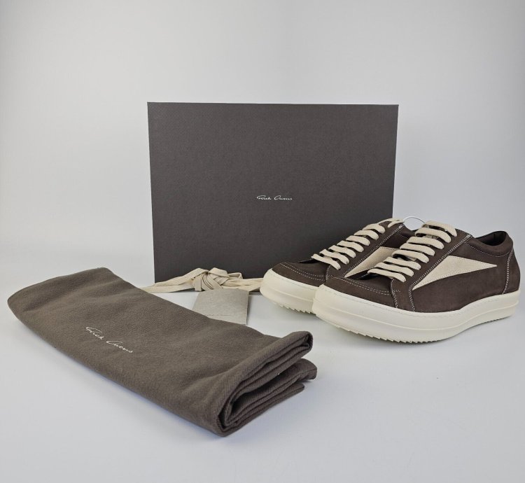 Rick Owens Vintage Porterville Fawn Milk Sneakers New