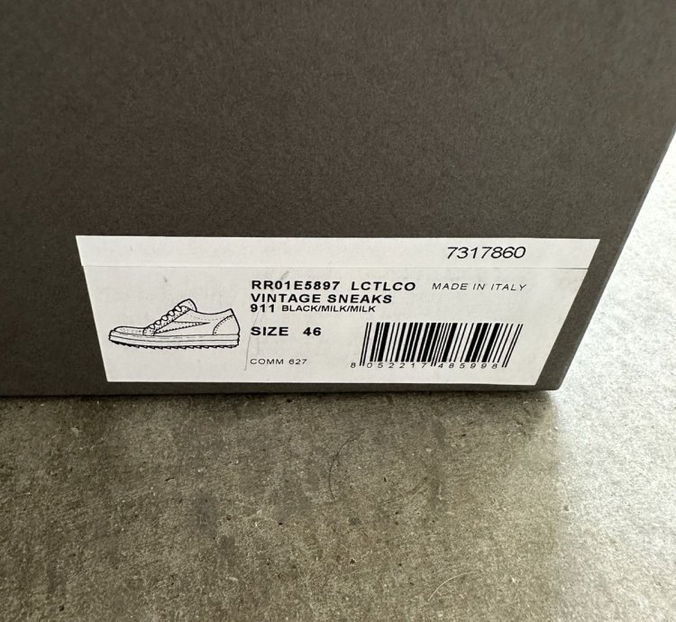 Rick Owens Vintage Sneaker Black Leather Brand New