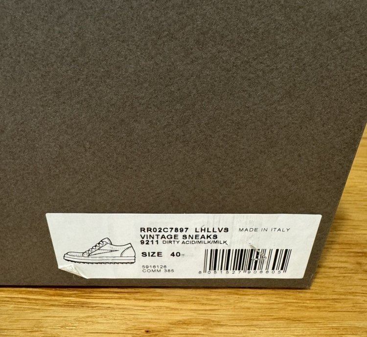 Rick Owens vintage sneakers dirty acid milk size 40