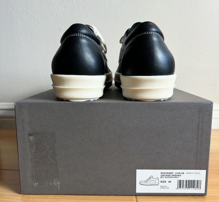 Rick Owens Vintage Sneakers Vans Size 40 Black