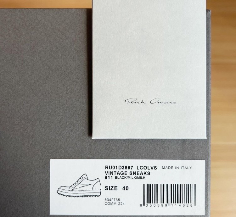 Rick Owens Vintage Sneakers Vans Size 40 Black