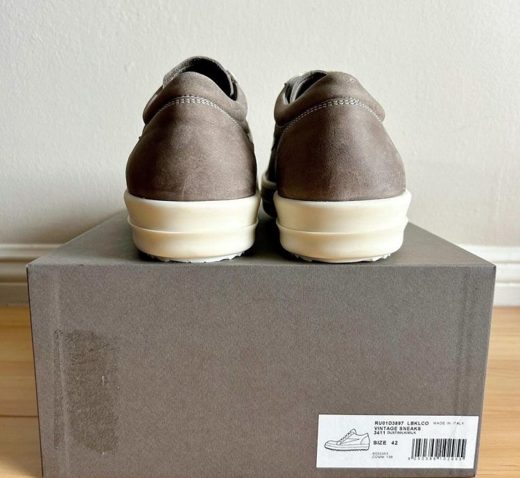 Rick Owens Vintage Sneakers Vans Size 42 Dust Milk