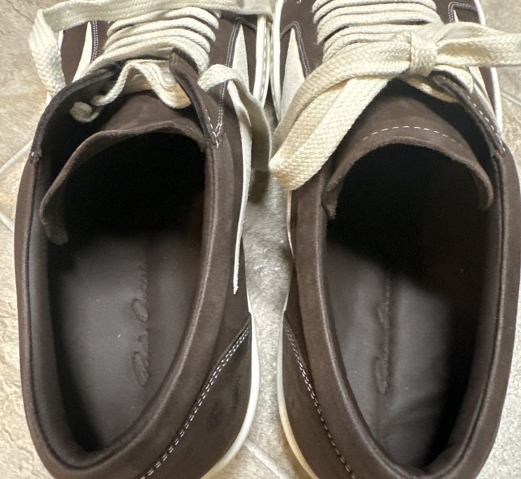 Rick Owens Vintage Sneaks in Brown leather SZ 42 NWB