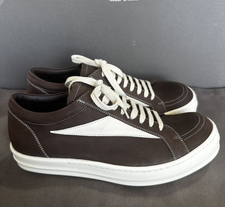 Rick Owens Vintage Sneaks in Brown leather SZ 42 NWB
