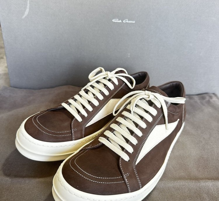 Rick Owens Vintage Sneaks in Brown leather SZ 42 NWB
