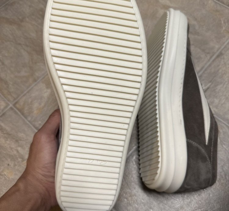 RICK OWENS VINTAGE SNEAKS IN DUST LEATHER SZ 42 NEW BOX
