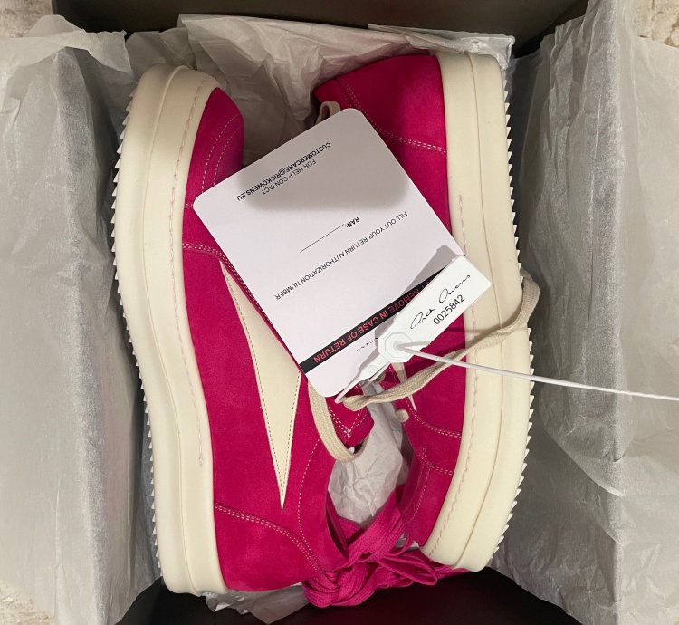 Rick Owens Vintage Sneaks Pink Suede