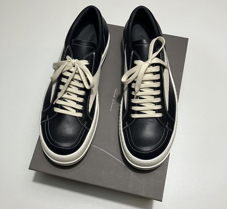 RICK OWENS Vintage Sneaks SS24 LIDO Leather Calf Velour Vans