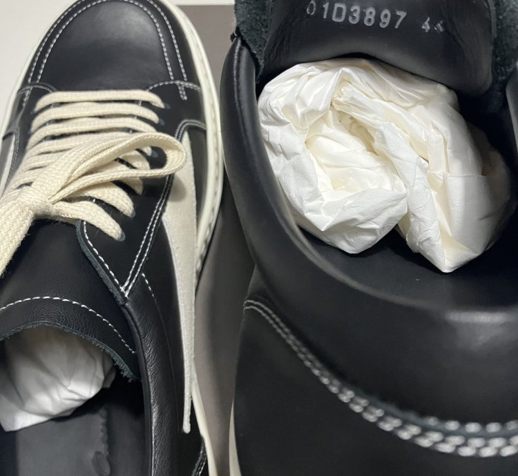 RICK OWENS Vintage Sneaks SS24 LIDO Leather Calf Velour Vans