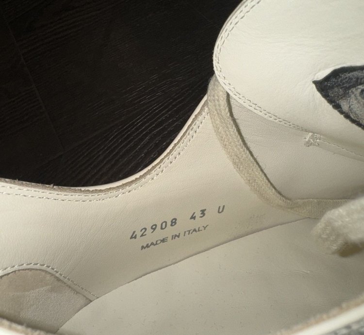 Rick Owens White Low Top Leather Sneakers 10 US