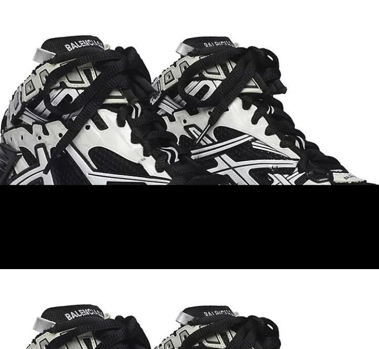 Runner Sneaker High Black White