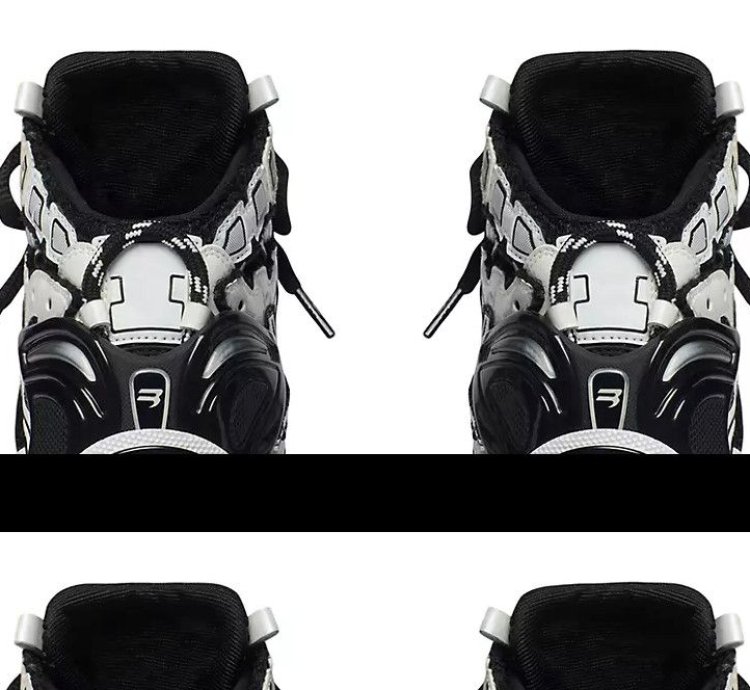 Runner Sneaker High Black White