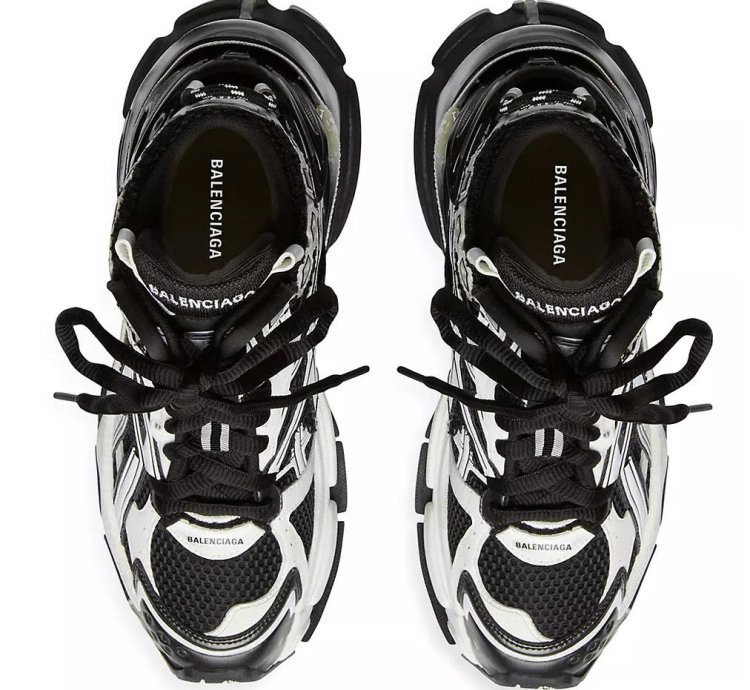 Runner Sneaker High Black White