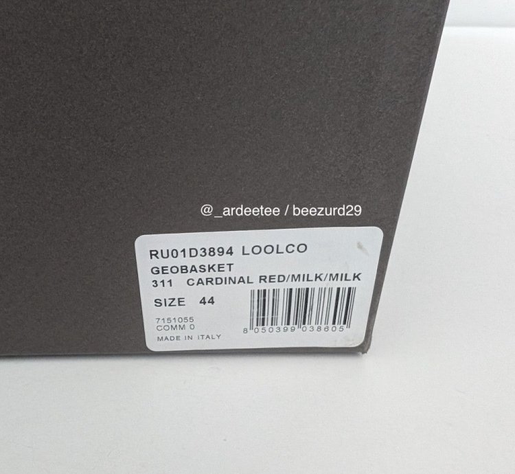 SAMPLE CARDINAL RED GEOBASKET SNEAKERS SS24 LIDO